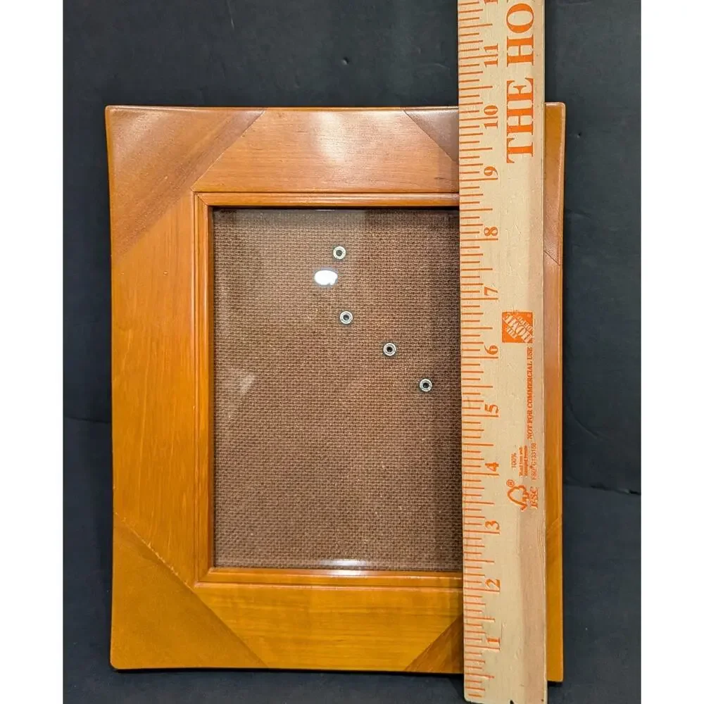 Vintage Fetco Wood Picture Frame Handcrafted In Thailand Geometric Inlaid 5x7